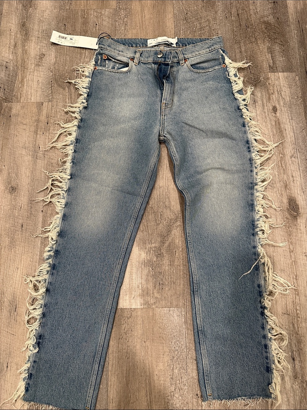 IRO Light Blue High-Rise Straight Leg Jeans